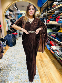 “VERONIKA”- VELVET PARTY WEAR DRAPE DRESS