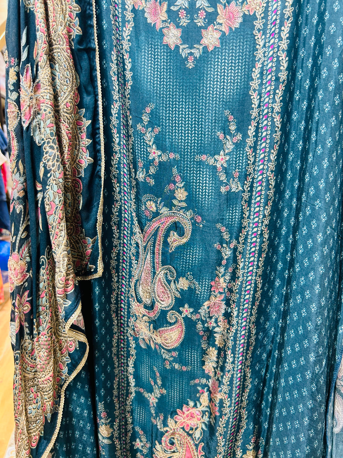 Unstitched party wear suit