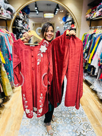 “ANJANA”- PARTY WEAR THREE PIECE VELVET SUIT