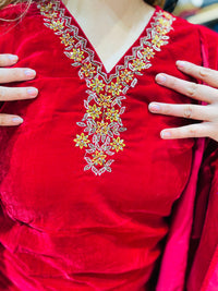 “MISHA”- STICHED VELVET WOOLLEN SUIT