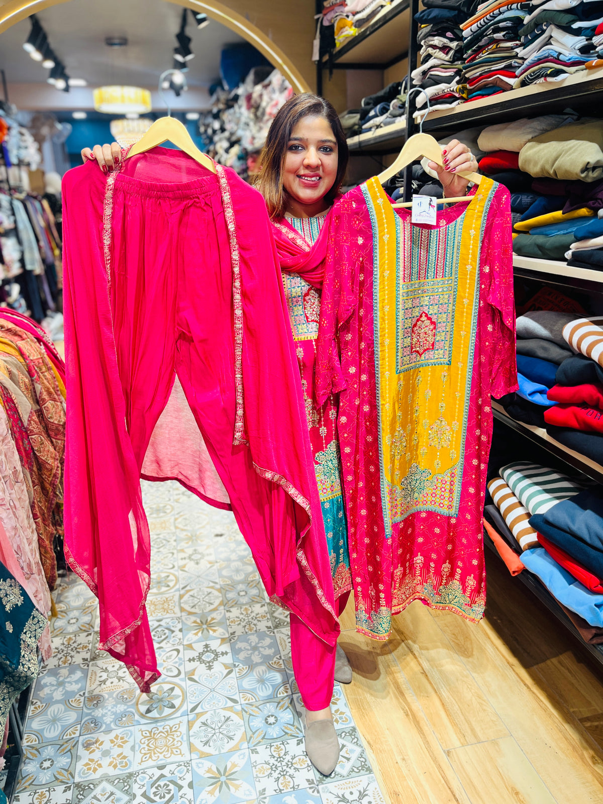 Heavy zari work suit