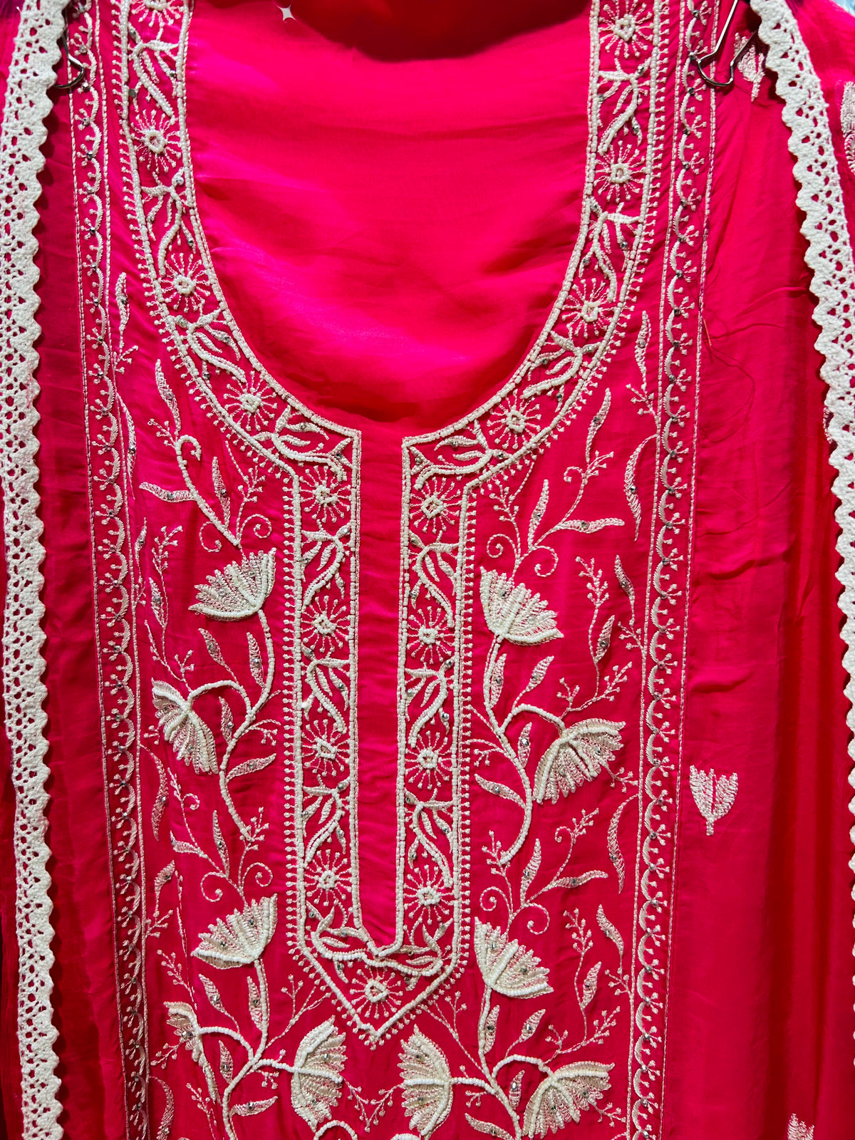 Unstitched party wear suit