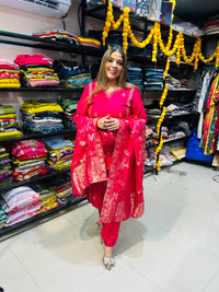 Party wear silk suit