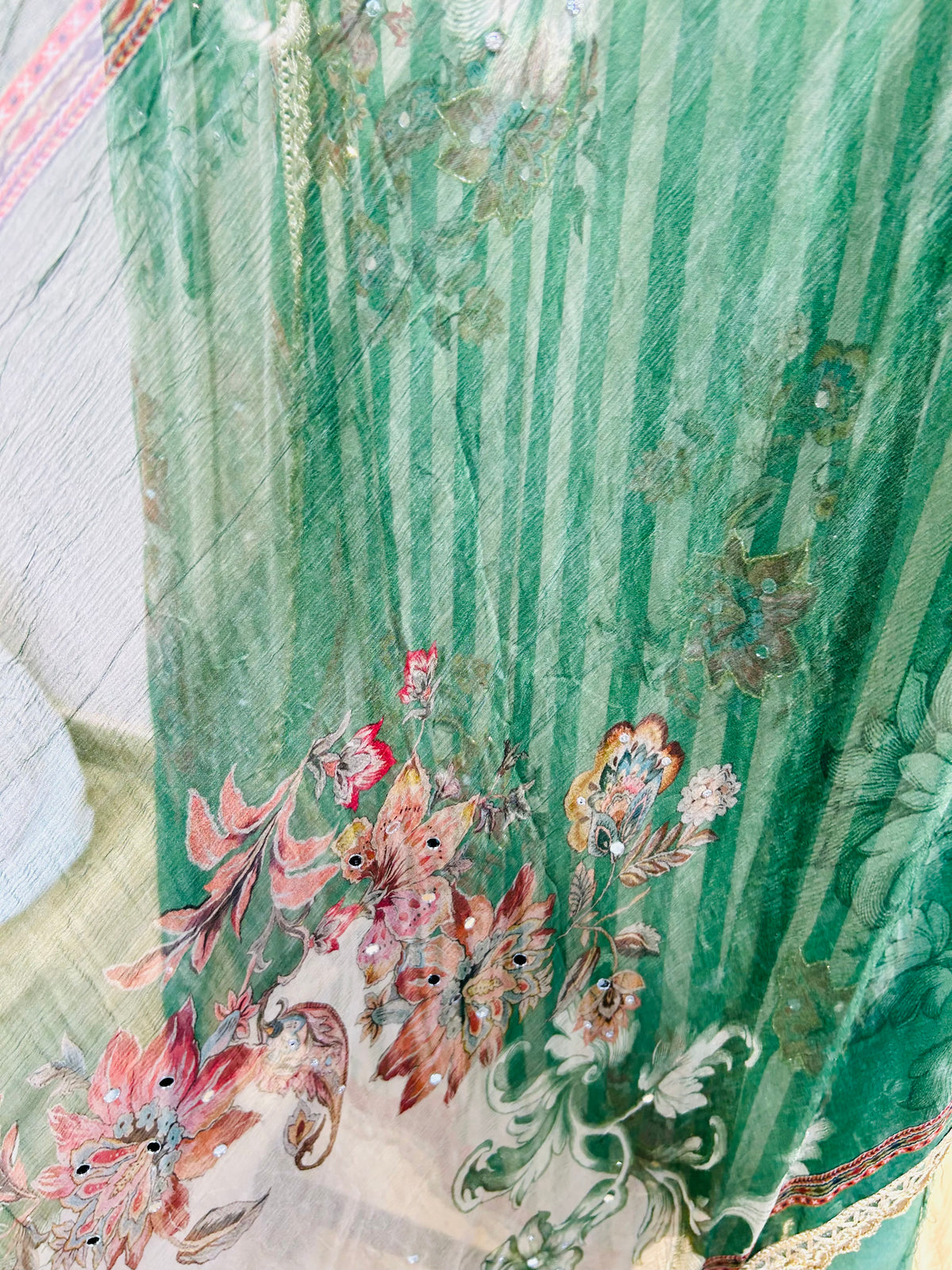 Unstitched party wear suit