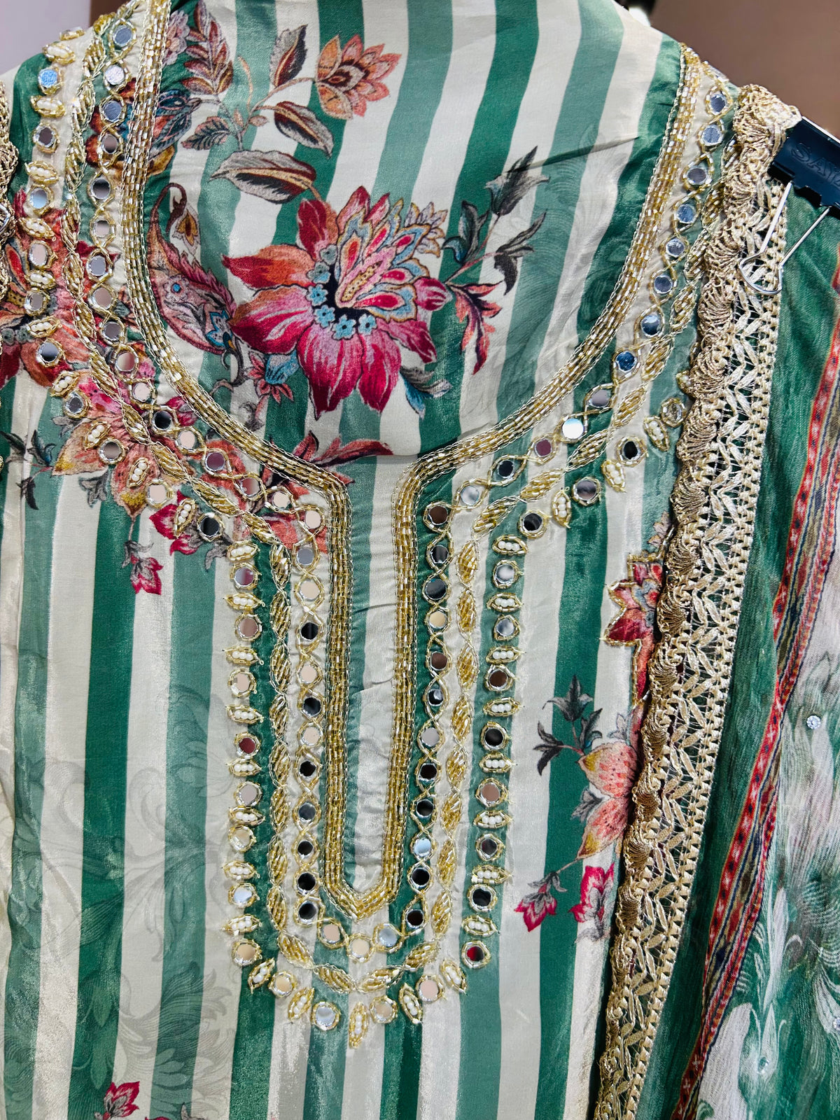 Unstitched party wear suit