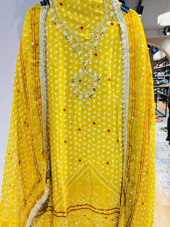 Unstitched party wear suit