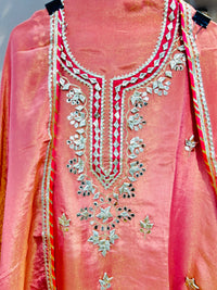 Unstitched party wear suit