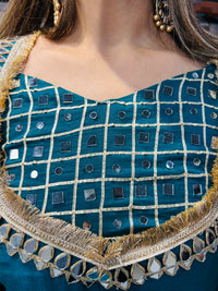 Party wear suit of Mirror work