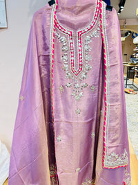 Unstitched party wear suit