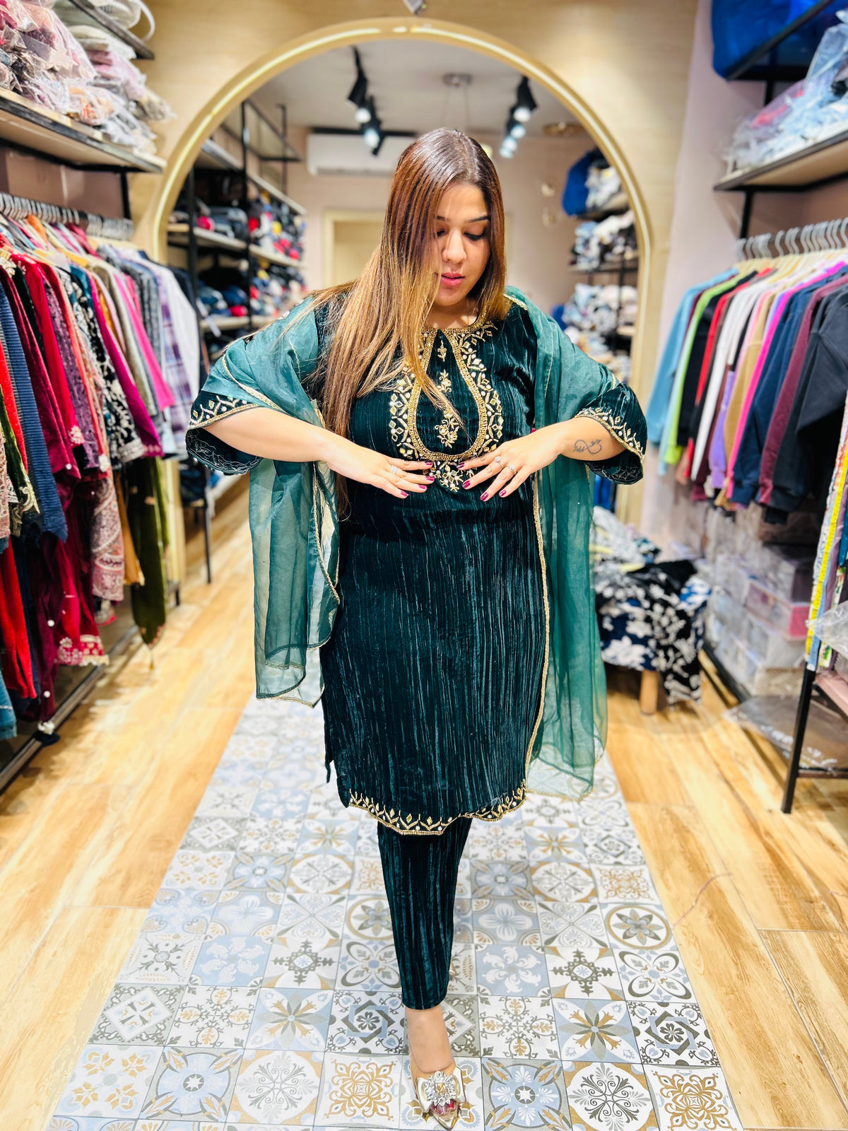 “SANYA” - VELVET THREE PIECE SUIT