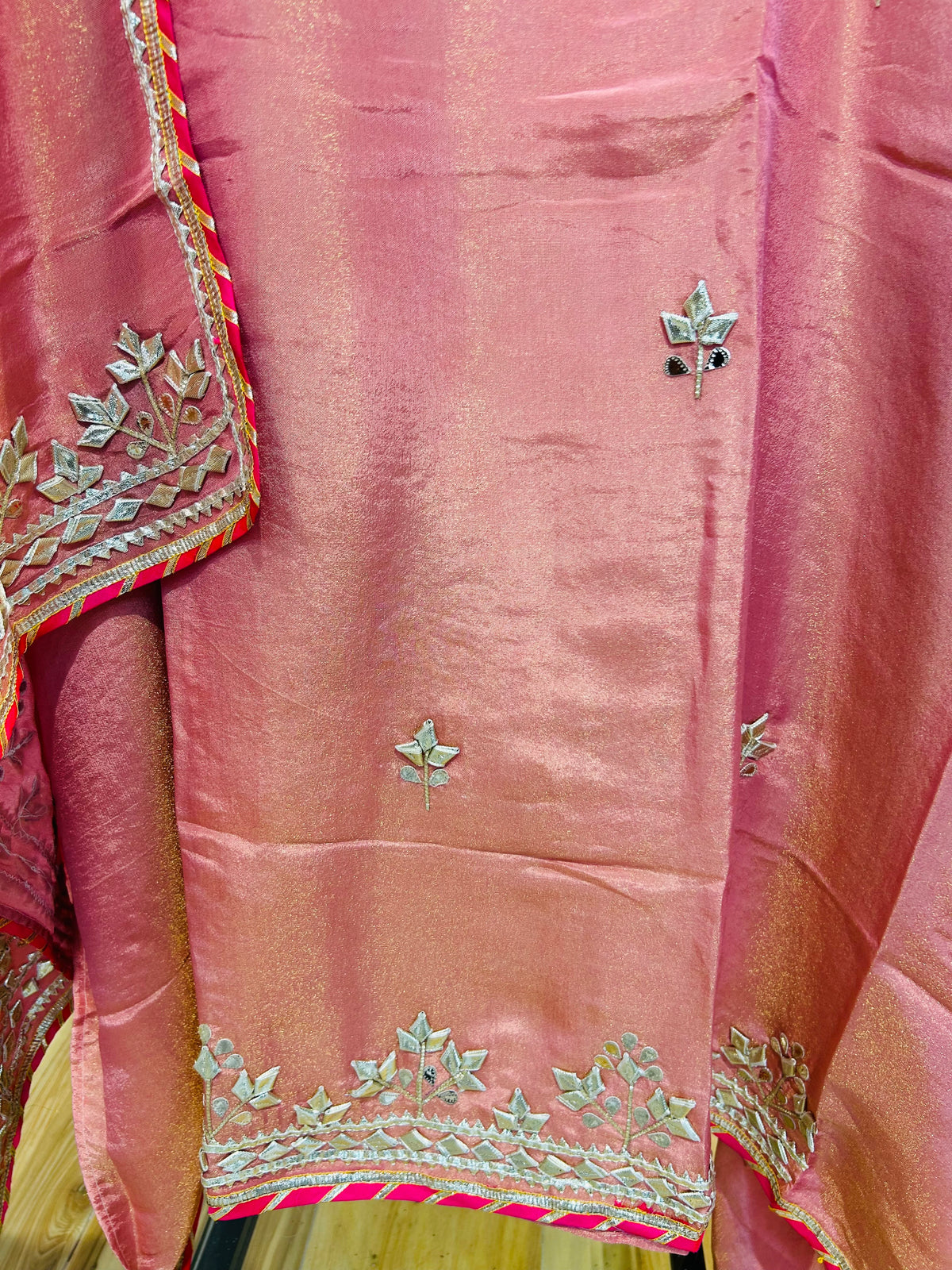 Unstitched party wear suit