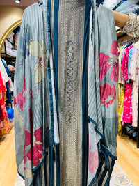 Unstitched party wear suit