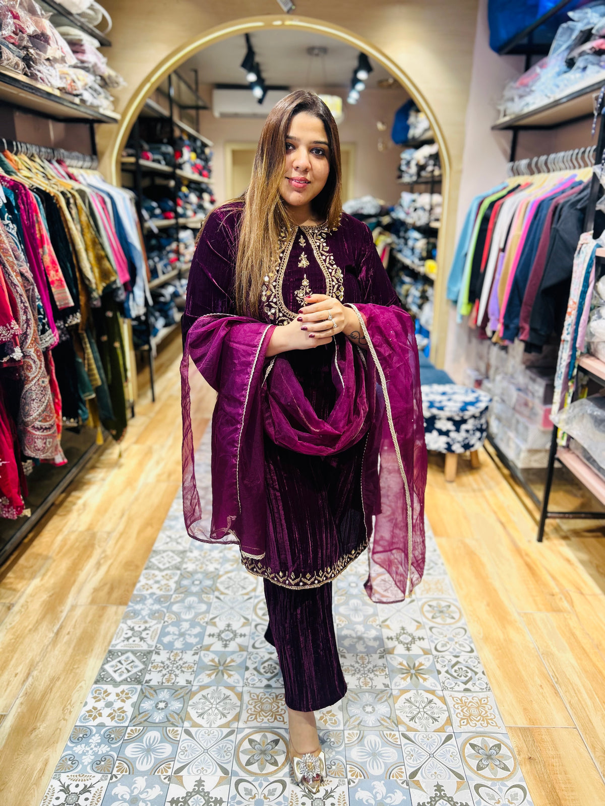 “SANYA” - VELVET THREE PIECE SUIT