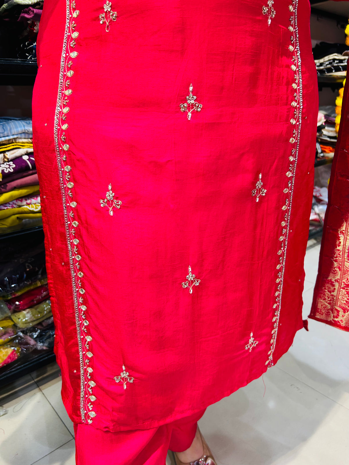 Party wear silk suit