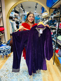 “MISHA”- STICHED VELVET WOOLLEN SUIT