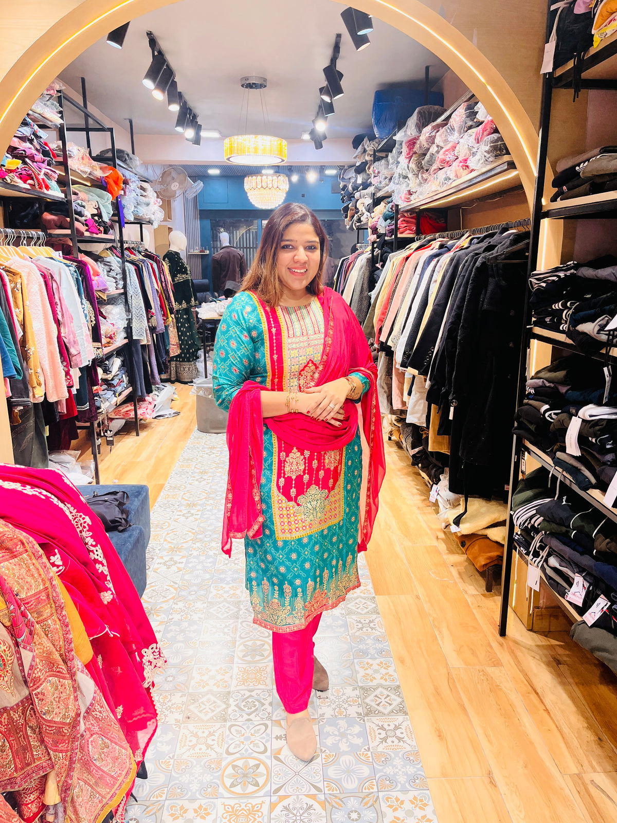 Heavy zari work suit