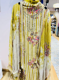 Unstitched party wear suit