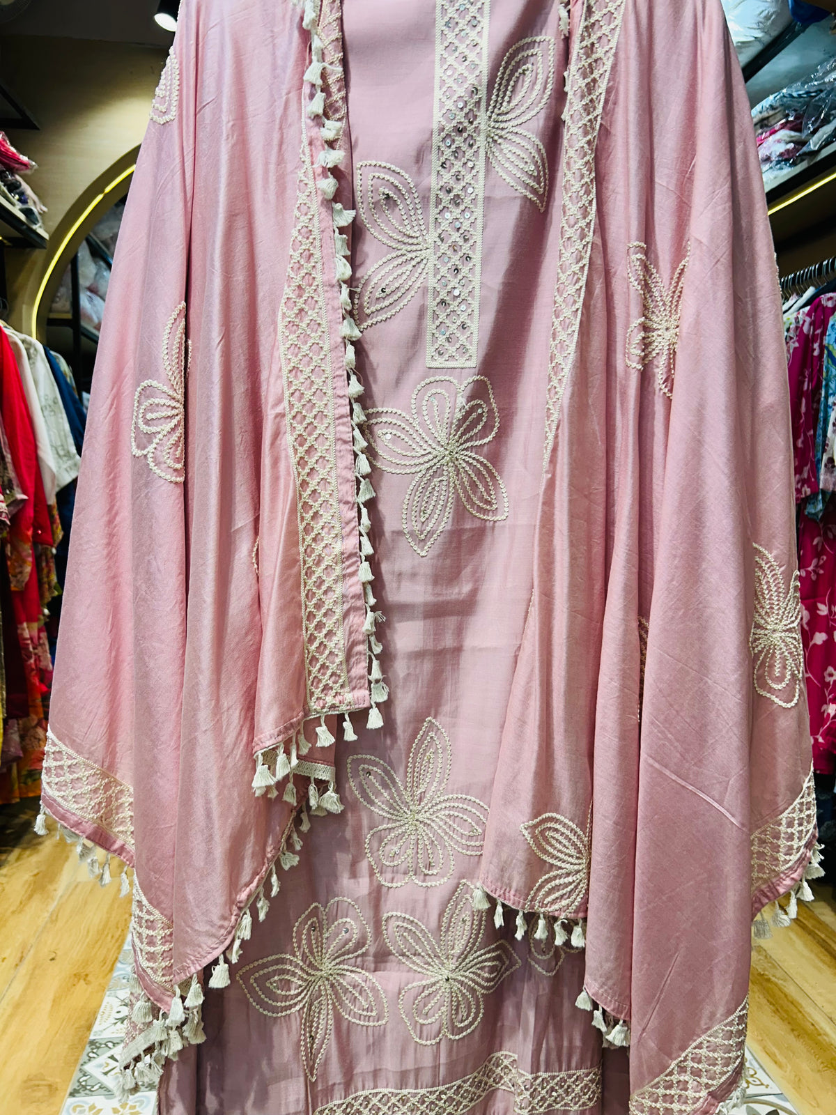 Unstitched party wear suit