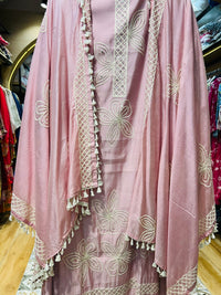 Unstitched party wear suit