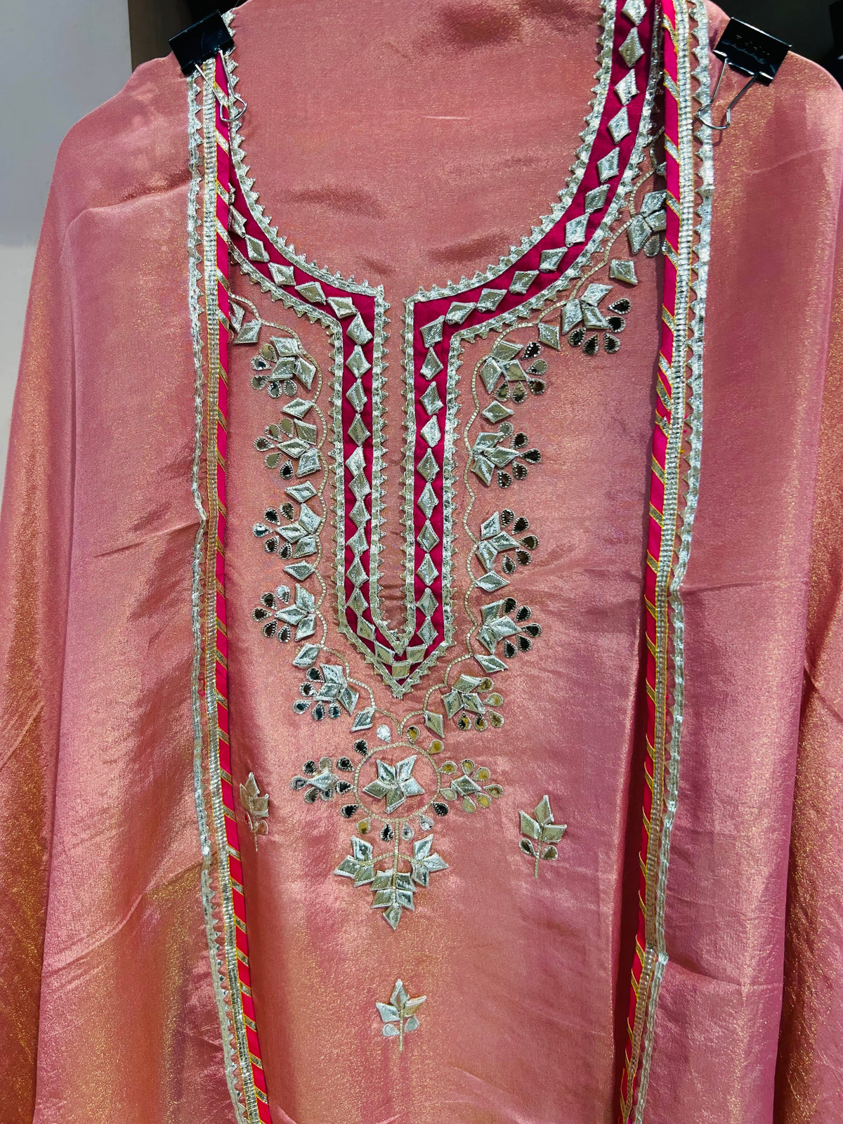 Unstitched party wear suit