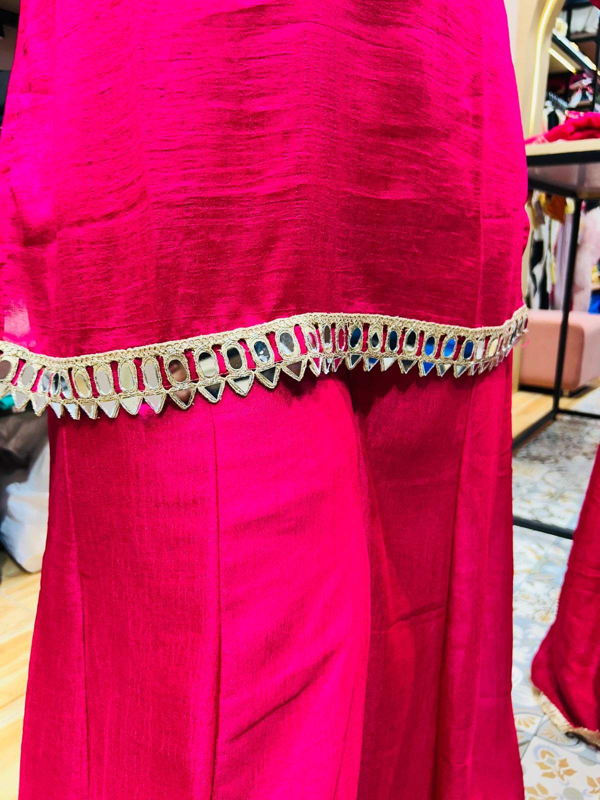 Party wear suit of Mirror work