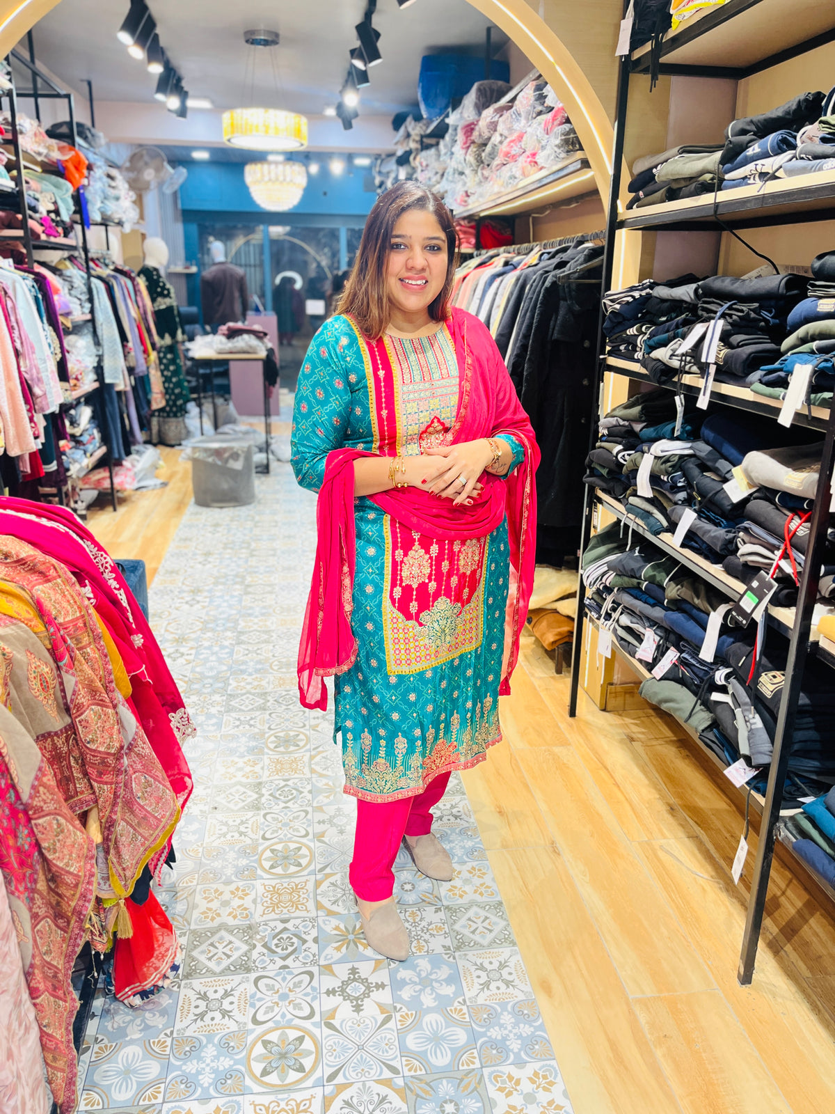 Heavy zari work suit