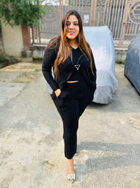 “MINI”- THREE PIECE WOOLEN SHRUG SET