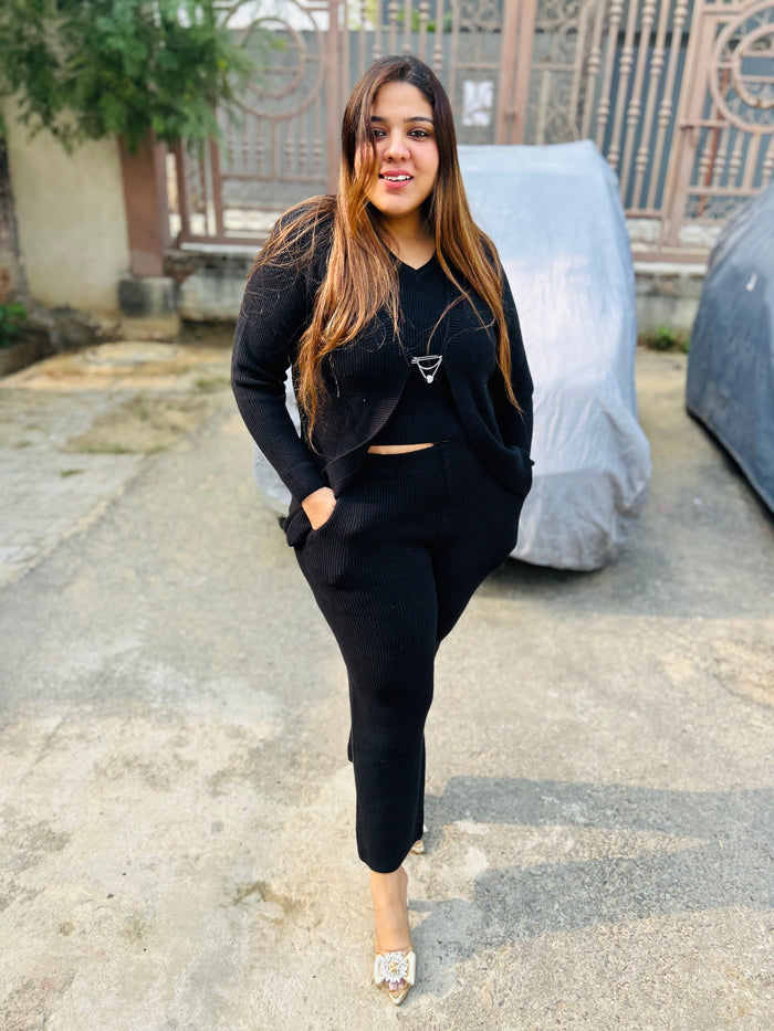 “MINI”- THREE PIECE WOOLEN SHRUG SET