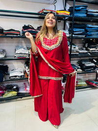 Party wear suit of Mirror work