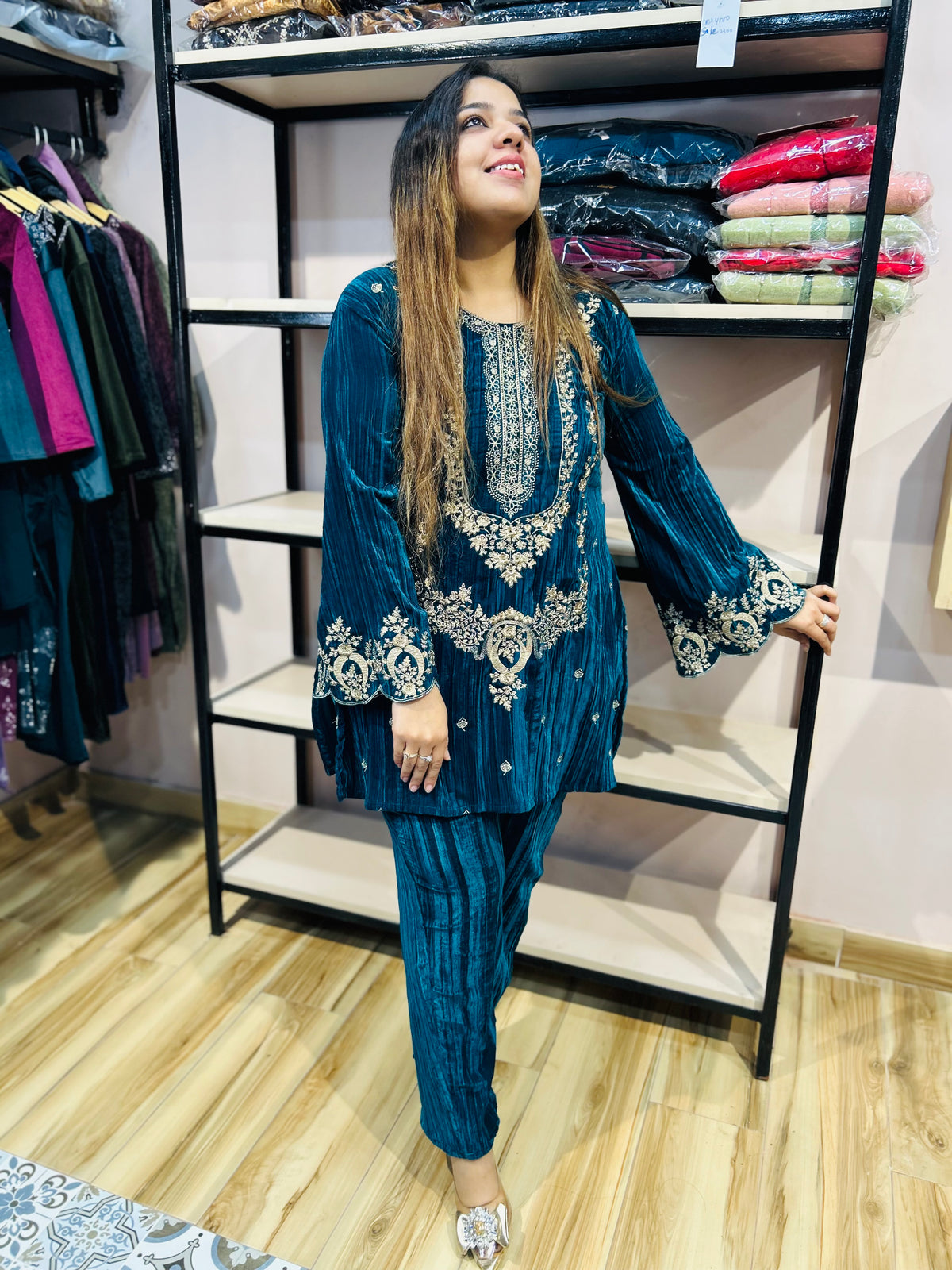 “JASMINE”- TWO PIECE VELVET COORDSET