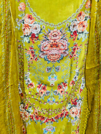 Unstitched party wear suit