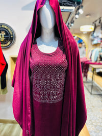 “SEJAL” THREE PIECE VELVET SUITS