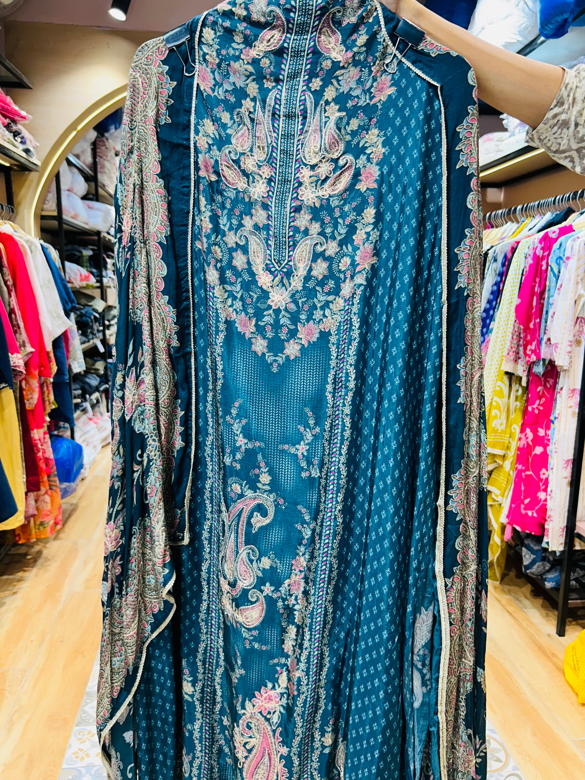 Unstitched party wear suit