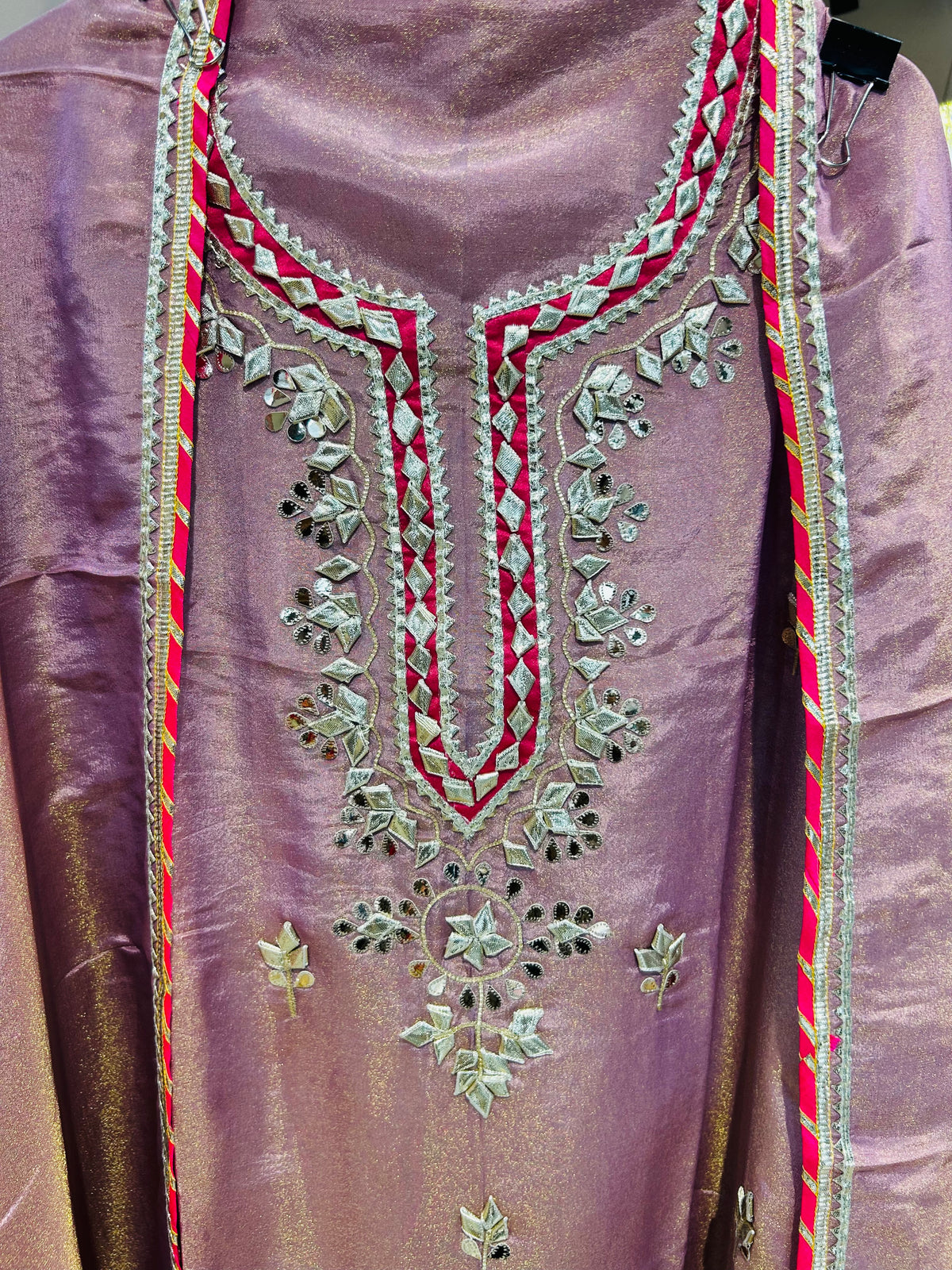 Unstitched party wear suit