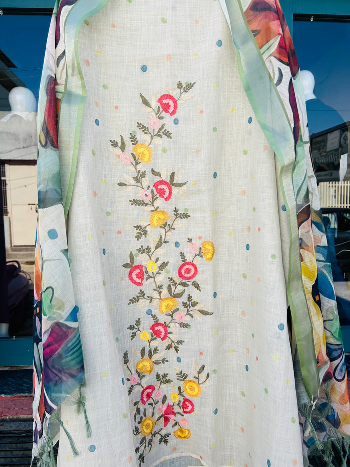 cotton unstitched suit