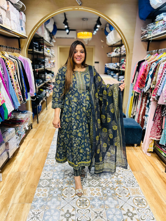 cotton anarkali suit