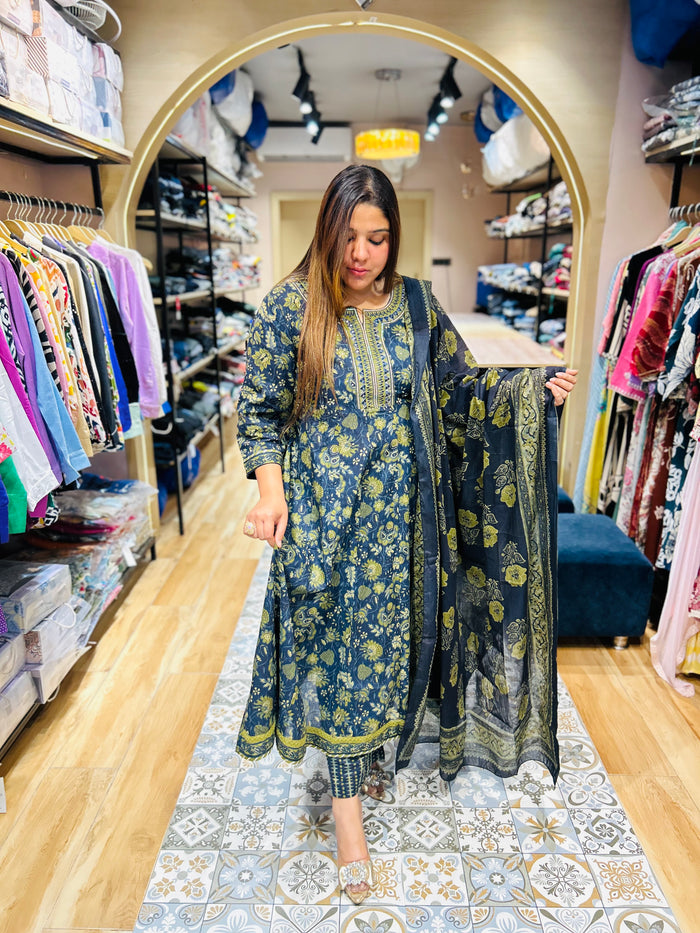 cotton anarkali suit