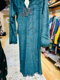 “NEETU”- STITCHED ZEBRA LINE VELVET SUIT