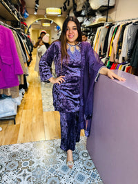 velvet party wear suit