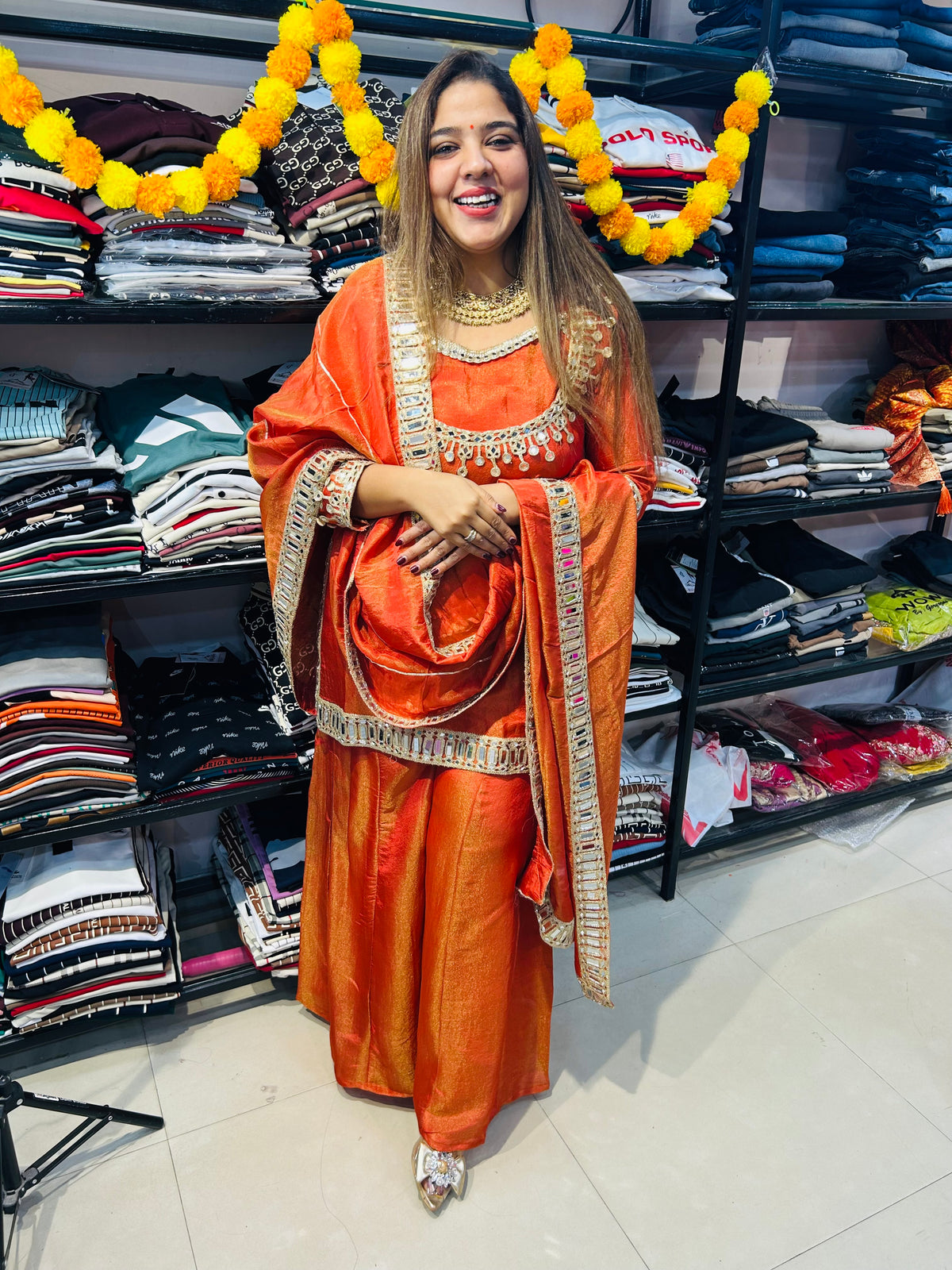 “GEHNA”- BEAUTIFUL PARTY WEAR THREE PIECE SET