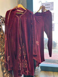 BEAUTIFUL THREE PIECE VELVET SUIT