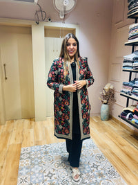 “HEERA” - EMBOIDERED THREE PIECE SHRUG SET