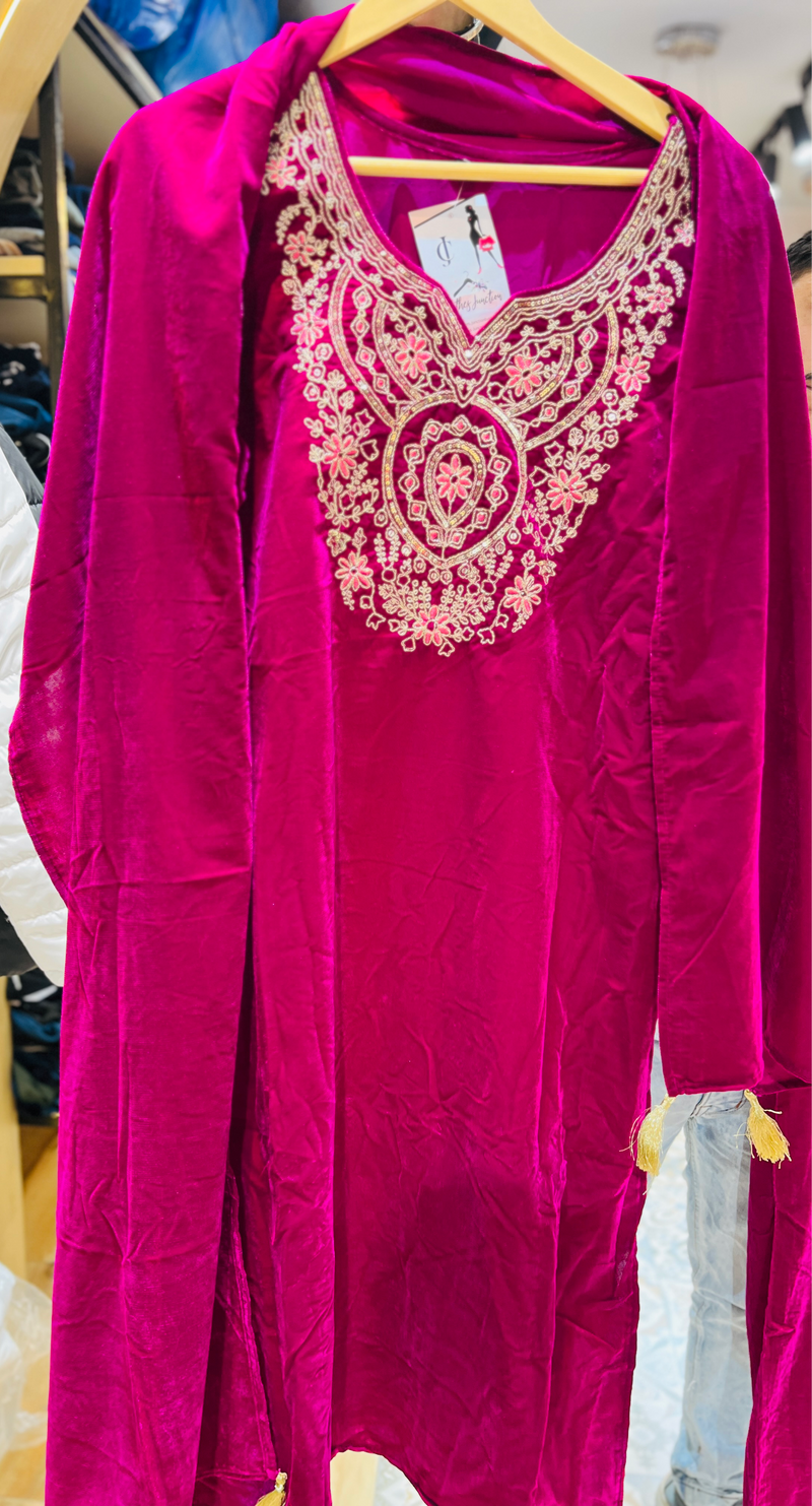 Velvet suit