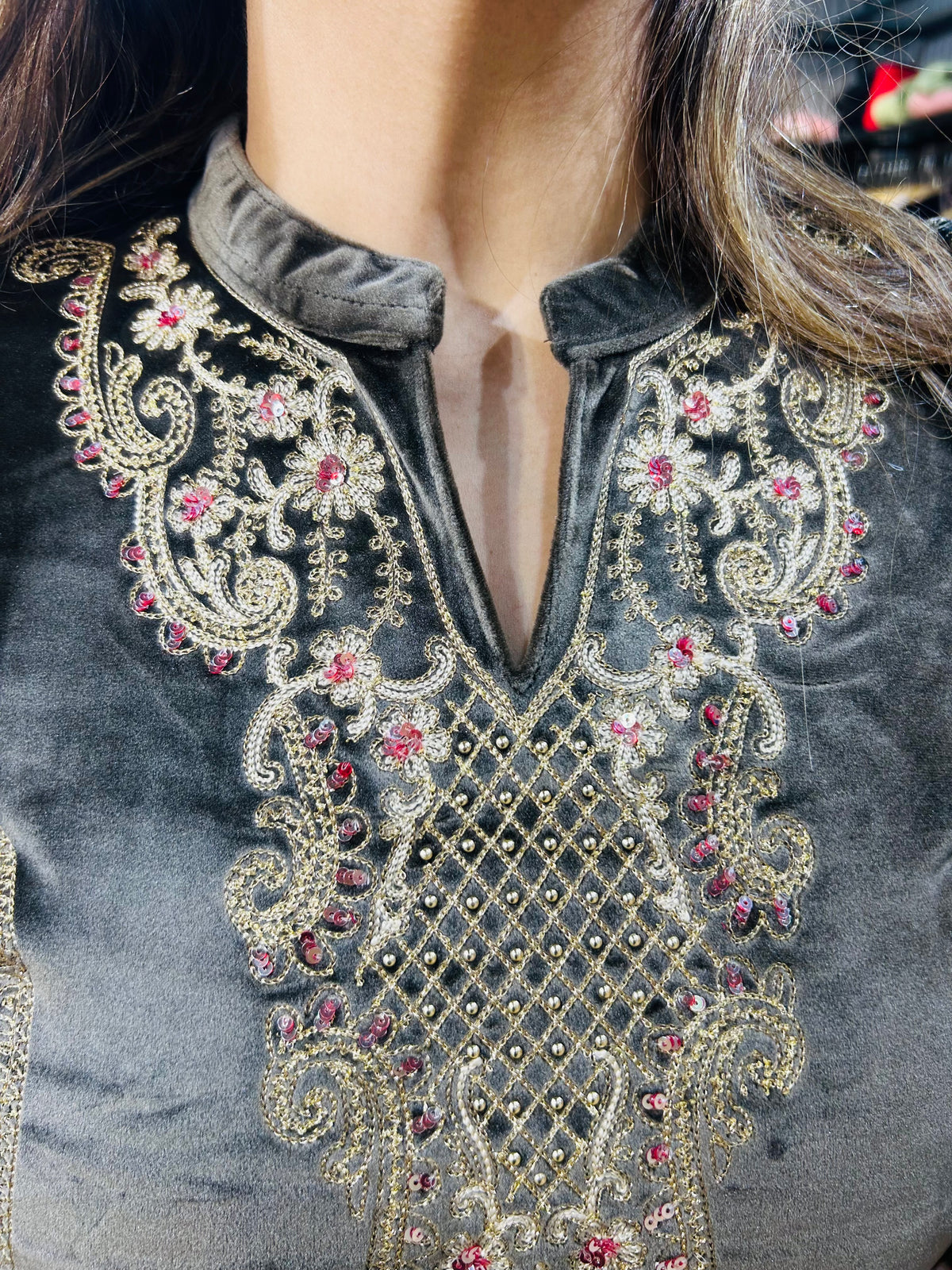 “BRINDA” three piece stitched suit set