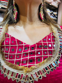 Party wear suit of Mirror work