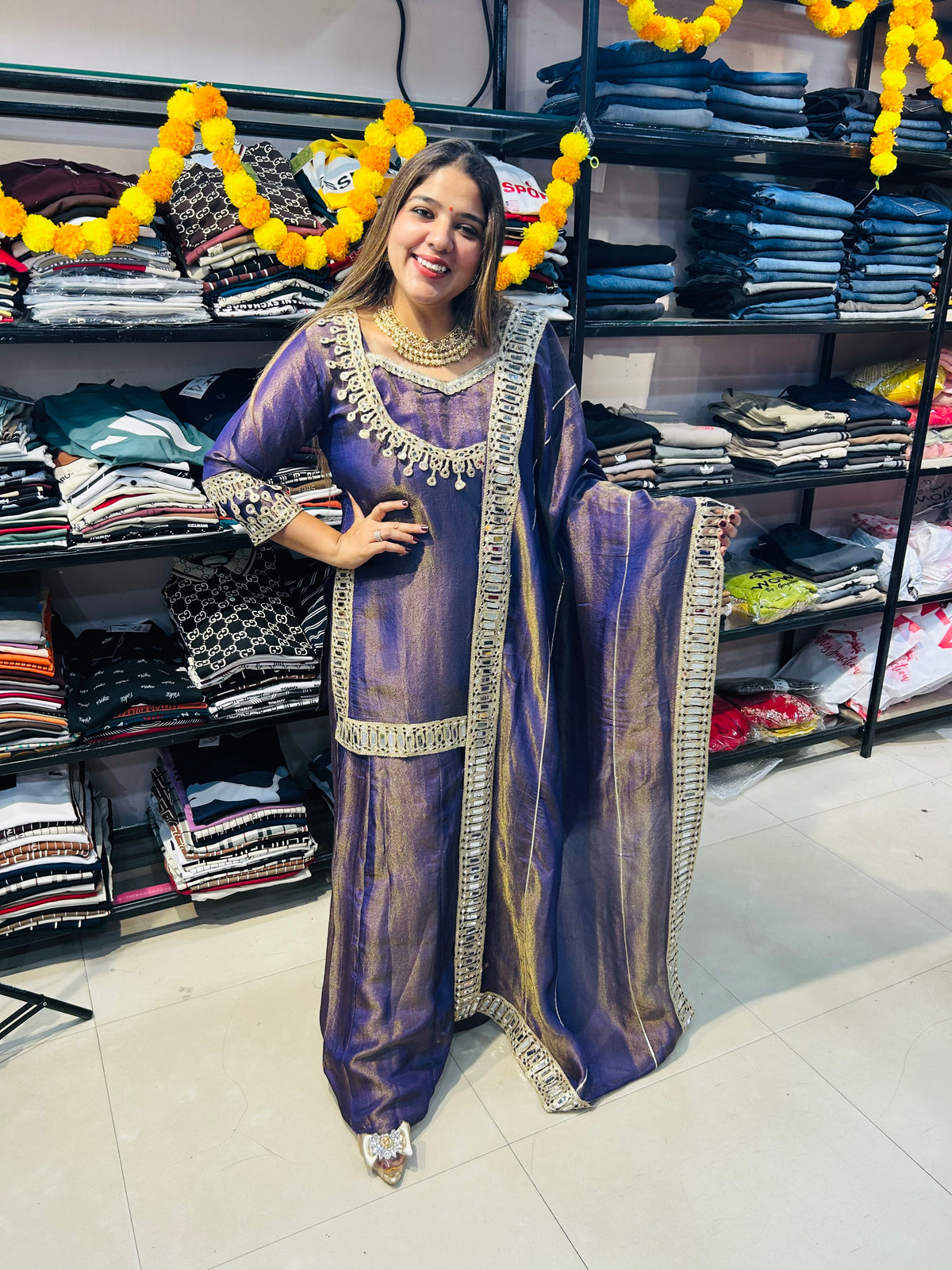 “GEHNA”- BEAUTIFUL PARTY WEAR THREE PIECE SET