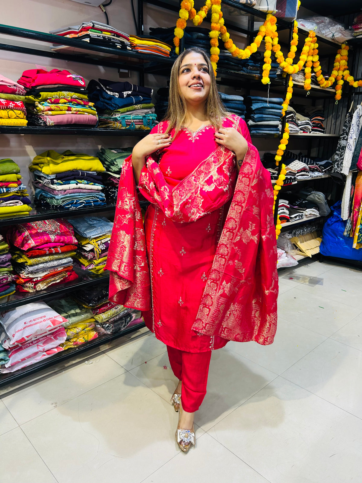 Party wear silk suit