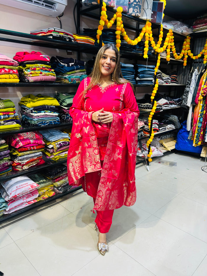 Party wear silk suit