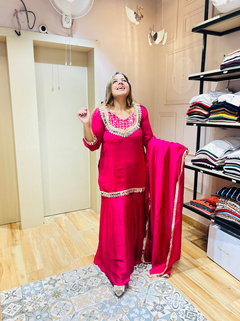 Party wear suit of Mirror work