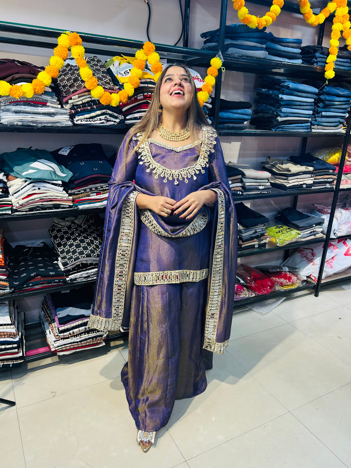 “GEHNA”- BEAUTIFUL PARTY WEAR THREE PIECE SET